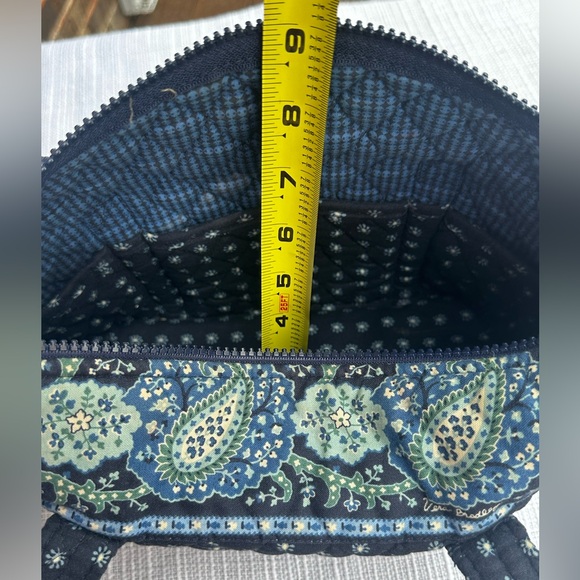 🌊 Woman’s Vera Bradly Seaside Blue Multi Pocket 100% Cotton Purse/Bag - Picture 5 of 11
